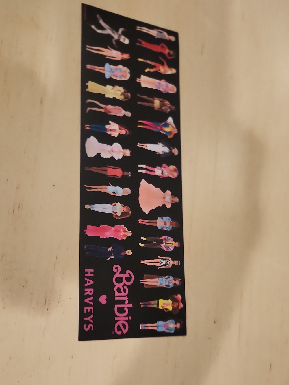 Harveys Seatbelt Barbie Sticker Featuring Black & Pink Accents
